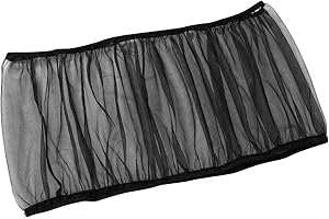 UEETEK Bird Cage Skirt Mesh Bird Cage Seed Catcher Guard Net Cover Black Size L
