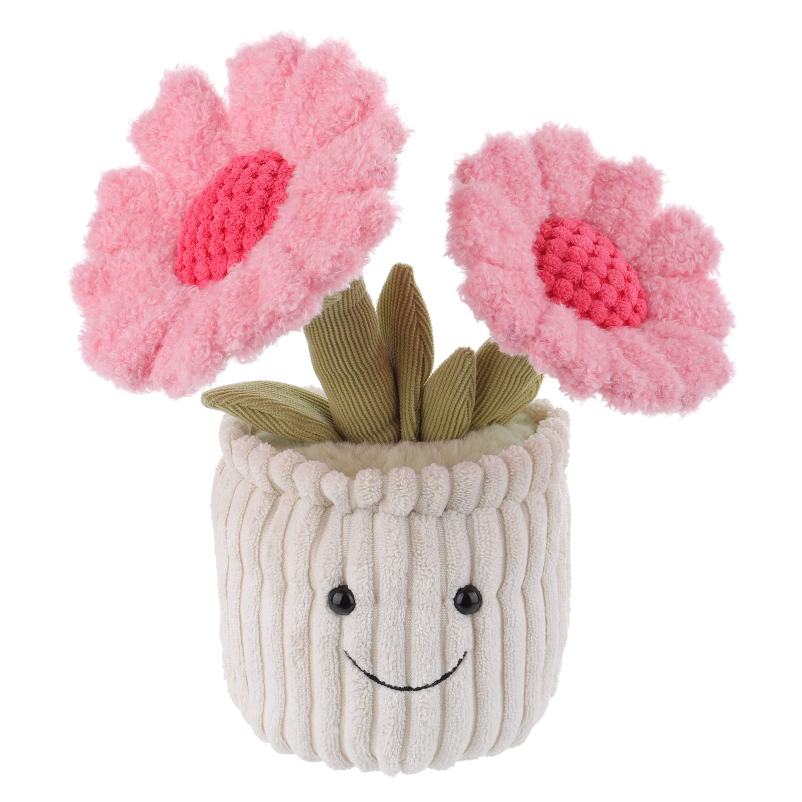 Apricot Lamb Stuffed Animal potted sunflower, Soft Toys Plush Cuddly Perfect for Child 9 Inches