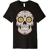 Sugar Skull Dia De Los Muertos Halloween Calavera Premium T-Shirt
