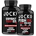 Jocko Fuel Supplements Bundle - Test Booster for Men + Omega 3 Fish Oil (2 Pack) Powerful Antioxidant & Muscle Builder