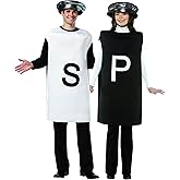 Rasta Imposta Salt and Pepper Couples Costume Party Condiment Funny Food Costumes, Mens and Womens, Adult One Size