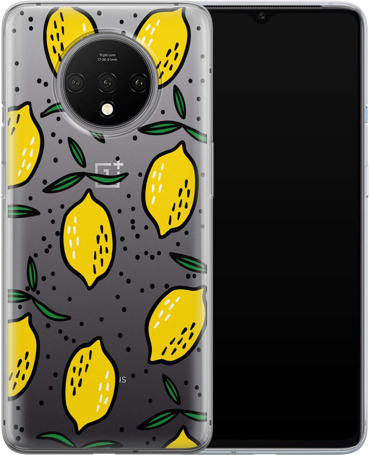 Vonna Phone Case for OnePlus 7T 5T 7 Pro 5G One+ 3 6T 1+6 Release 2019 1+7 Adorable Kids Soft Colorful Flexible Silicone Lightweight Cover Pattern Design Yellow Smooth Print Girls Women Lemon a060