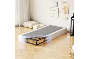 D&H FURNIMMT 7 Inch Twin Size Box Spring, Heavy Duty Metal Box Spring Bed Base with Fabric Cover, Mattress Foundation, Easy Assembly, Noise Free（Twin）