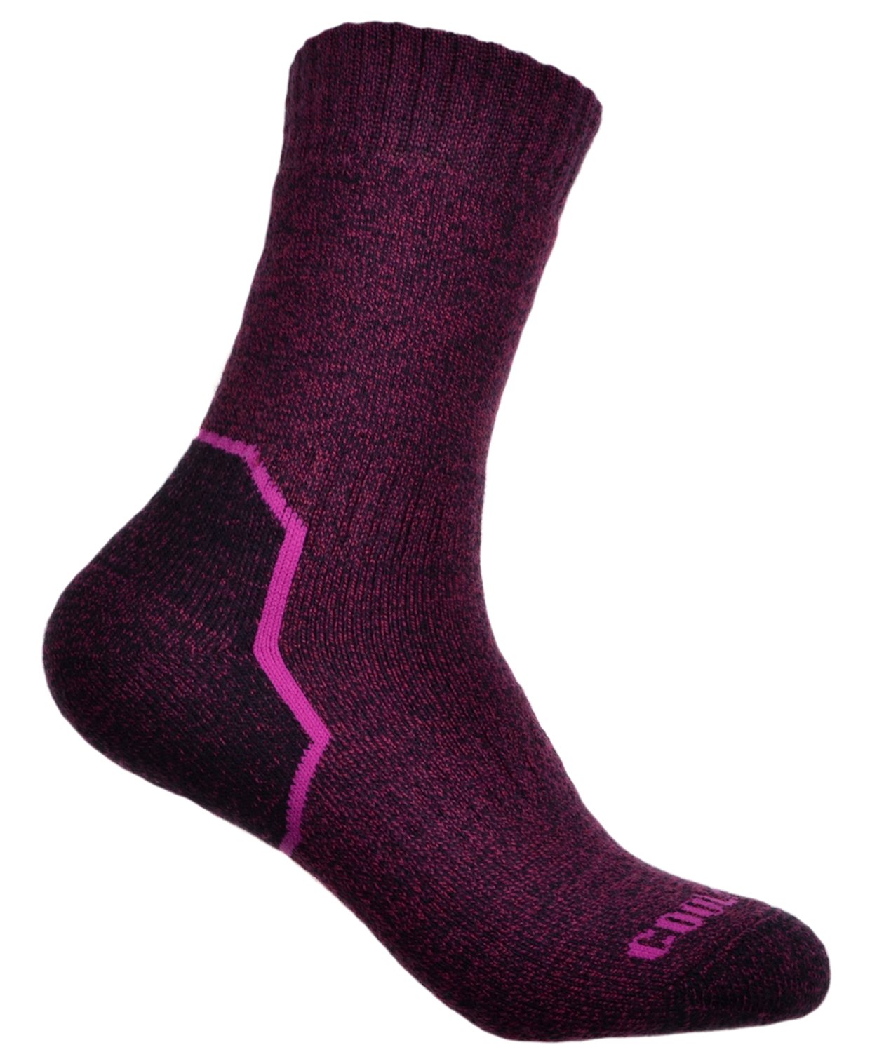 2 Pairs of Ladies Pink Wool Coolmax ® Walking Socks - Hiking, Size 4-7