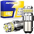 AUTOONE 1157 LED Bulb White 6500K, 2057 2357 7528 BAY15D LED Bulbs for Backup/Reverse Light, Tail Light, Brake Light, 300% Brighter Canbus Ready Plug and Play LED Bulbs, Pack of 2