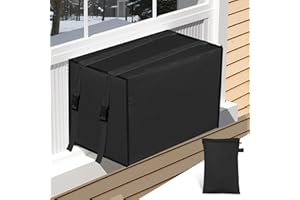 Toutgood Window AC Unit Cover Outdoor, Waterproof and Dust-Proof Air Conditioner Cover for Outside, Fits Medium Units (M: 21"x16"x15"), Black