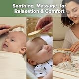 haakaa Wooden Baby Hair Brush Natural Wool Bristles in Carry Pouch view 3