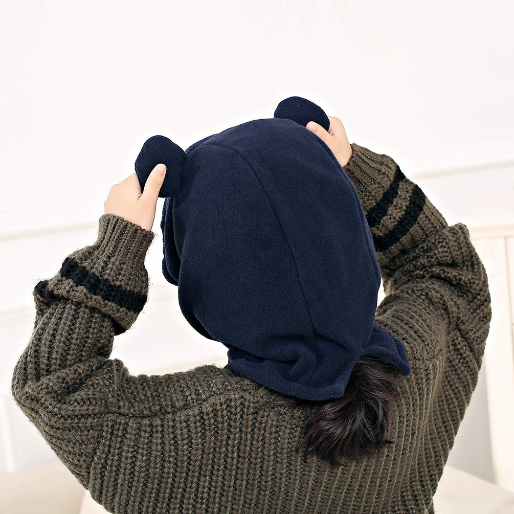 VBIGER Bonnet Hiver Chaud Enfant Cache Cou Cagoule Dessin animé avec un design à double couche