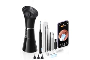 KAUGIC Ear Wax Removal Kit with Camera – Ear Cleaner Tool for Safe & Effective Ear Care – Includes Ear Camera for Visual Inspection & Gentle Ear Irrigation System – Complete Ear Cleaning Solution