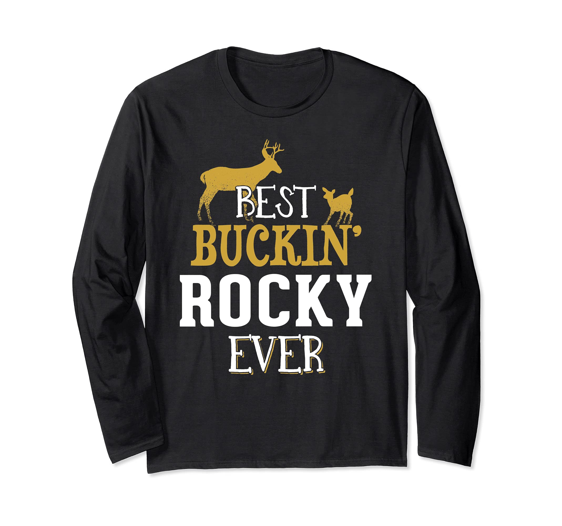 Rocky Hunting Design - Buck Hunting Gifts for Dad Grandpa Long Sleeve T-Shirt
