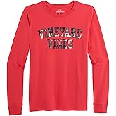 Vineyard Vines Womens Plaid Vineyard Vines Text Long-Sleeve Tee