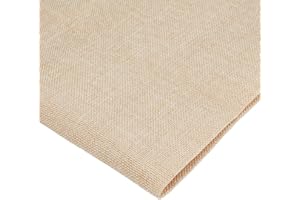 OLYCRAFT 19.7x57.5 Inch Beige Linen Speaker Grill Cloth Linen Speaker Fabric 0.5mm Thick Stereo Fabric Dustproof Speaker Fabric Replacement Mesh Cloth for Home Stage Speakers Media KTV Boxes Repair