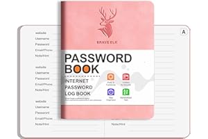 Password Book - Internet Login Organizer for Websites, Emails, Accounts & Personal Information Tracking