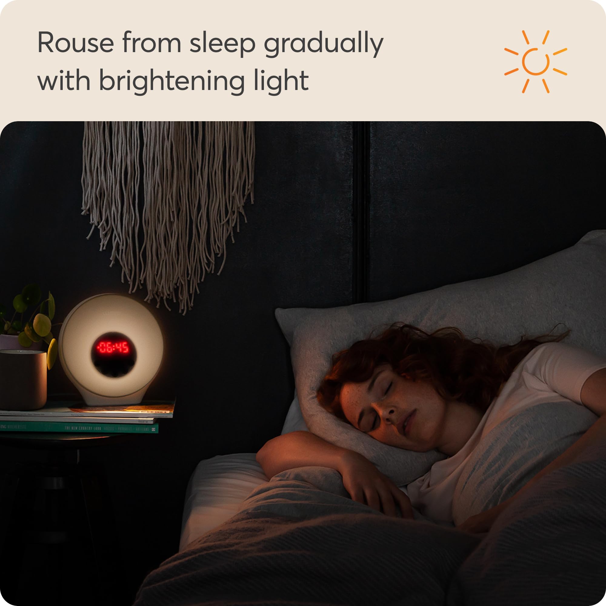 Lumie Sunrise Alarm - Sunrise Wake-up Alarm, Sunset Sleep Feature, Sounds and Mood Lighting, White