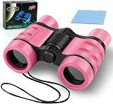 OSDUE Kids Telescope 4x30 Binoculars Pink Outdoor Educational Gift 3-12