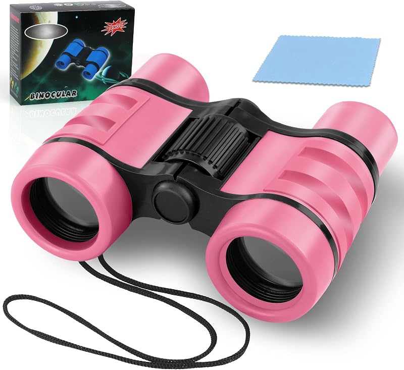 OSDUE Kids Telescope 4x30 Binoculars Pink Outdoor Educational Gift 3-12