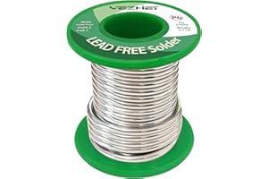 YEZHET Lead-Free Solder (Sn99.3/Cu0.7) for Stained Glass, Copper Pipe & Jewelry Repair -0.5Lb Spool 3.0mm Diameter - RoHS Compliant