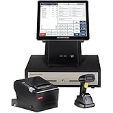 All-in-One SmartPOS-129 Professional Cash Register for Small Business, POS Bundle Includes: Cashier Touch Screen Monitor, Customer-Facing Display, Cash Drawer, Thermal Printer, 2D Barcode Scanner