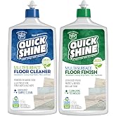 Quick Shine Multi-Surface Floor Care System 27 oz-2 Pk, Clean &amp; Polish | Premium Combo Pack , Streak &amp; Haze Free, Non-slip, pH Neutral, No PFAS, EPA Safer Choice Certified, Made in USA