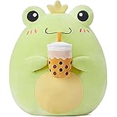 PLAYNICS Large Frog Plush Pillow Stuffed Animal Toy,Big Size Cute Soft Toys 13" Fat Kawaii Hugging Pillows Cuddle Huggable Plushie,Gift for Kids