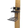 Rivers Edge RE556, Big Foot TearTuff XL Lounger, Lever-Action Hang-On Tree Stand with TearTuff Flip-up Mesh Seat, Oversized 37.5” x 24” Platform, Arm/Foot/Back Rests, Black