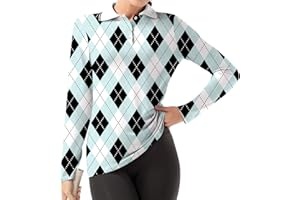 GGOV Women's Golf Polo Shirts Long Sleeve Workout Tops UPF 50+ Sun Protection Quick Dry Lightweight Active Tennis Shirts