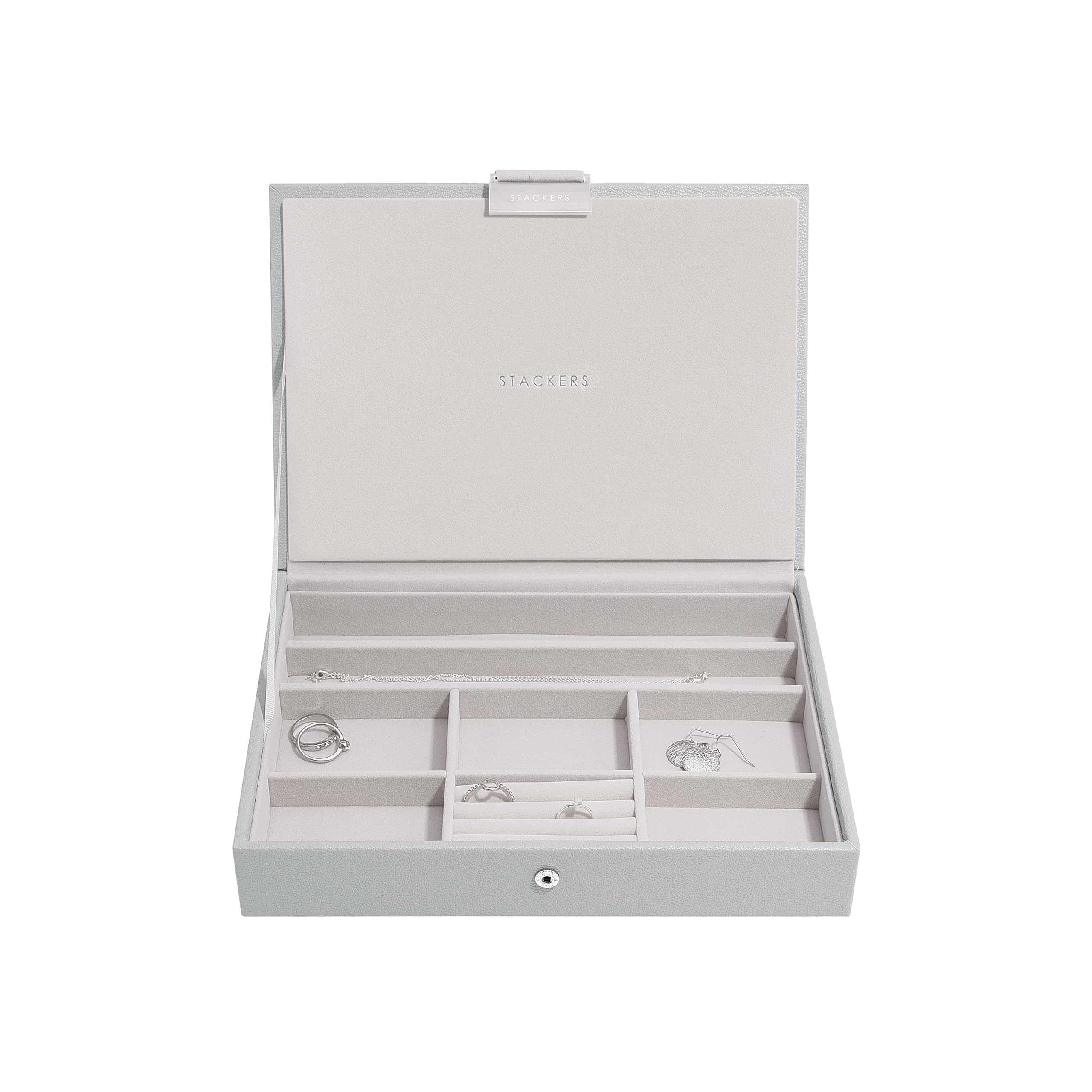 Stackers Pebble Grey Classic Medium Jewellery Box Lid