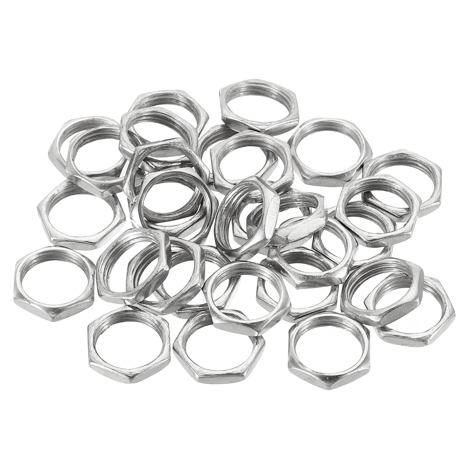 Photo 1 of PATIKIL M12 x 1.0 Steel Hex Nuts, 30 Pack Metric Thread Zinc Plated Finished Hardware Nuts Screw Bolt Fasteners 3mm Height 14mm Hex Width