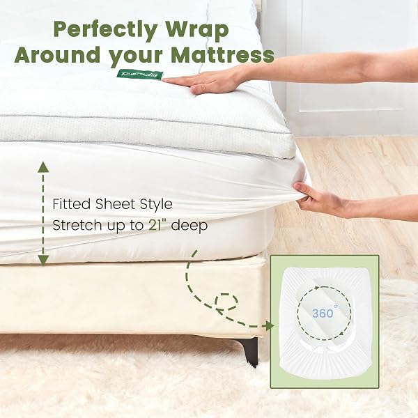 QUIETSEA MATTRESS TOPPER MATTRESS PAD (WHITE, TWIN XL)