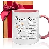 ZWV Thank You Mug Gifts for Women - thank you for Listening, Appreciation, Birthday Gift for Women Men Teacher Coworker Friends Boss Mentor, Farewell Mugs, 11 Oz -161