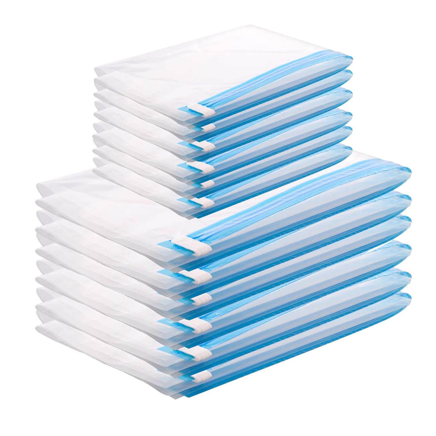 ZWMYF Small Vacuum Storage Bag, Roll-up Storage Bags, 12 Pack Travel Compression Bags, No Pump or Vacuum Needed, Reusable Space Saver Bags,Perfect for traveling(6(70x50) cm 6(50x35) cm)