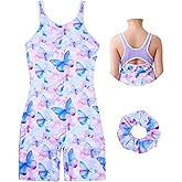 beautyin Gymnastics Leotards for Girls Dance Unitard Biketards with Shorts Racerback Tumbling Outfits
