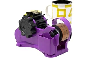 echomerx Purple Heat Tape Dispenser - Sublimation Tape Dispenser to Pre-Cut Heat Resistant Tape | Heat Transfer Tape, Fast Multi-Tape Cutter, Semi-Automatic, Manual Video & 1" Core for Scotch Tapes