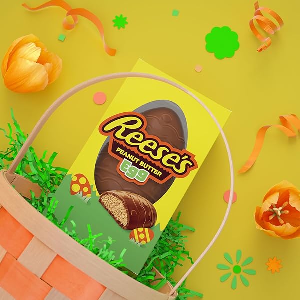 REESE’S MILK CHOCOLATE PEANUT BUTTER EGG, EASTER CANDY GIFT BOX, 6 OZ