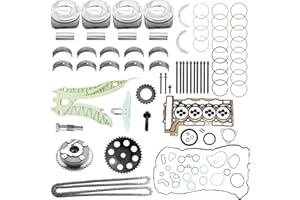 IGNISPARK N14B16C N14B16A 1.6L Engine Rebuild Kit w/Pistons & Rings/Timing Chain Kit/VVT Gear for BMW Mini Cooper N14B16 1.6L Reolace 11257 566019, 1127586908, 11217585452
