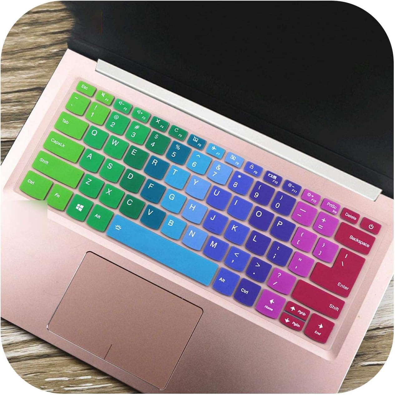for Lenovo Ideapad C340 14 Inch C340 14Api C340 14Iwl C340 C 340 14Api 14Iwl Keyboard Protector Cover Skin-Rainbow-