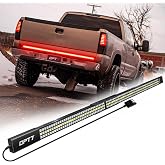 OPT7 Redline Parlux 60" Tailgate Light Bar, Sequential Red Turn Signal | [2-SECTION DESIGN] Aluminum, Weatherproof Rigid Triple Row LED Truck Dynamic Taillight Strip w/ Startup Animation