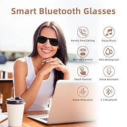 Smart Sunglasses, 5.3 Bluetooth Audio Glasses for