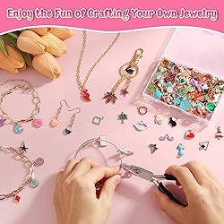 200Pcs Charms for Jewelry Making, Assorted