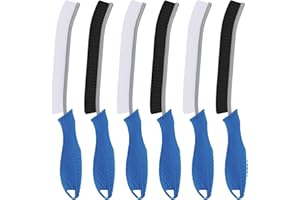 TQRR Toilet Brush, 2 Pcs Bathroom Cleaning Brush, Toilet Scrubber, Deep Toilet Bowl Brush with Hanging Hole, Multifunctional Gap Cleaning Brush, Bristles for Kitchen Sinks, Tub,Shower (6, Navy Blue)