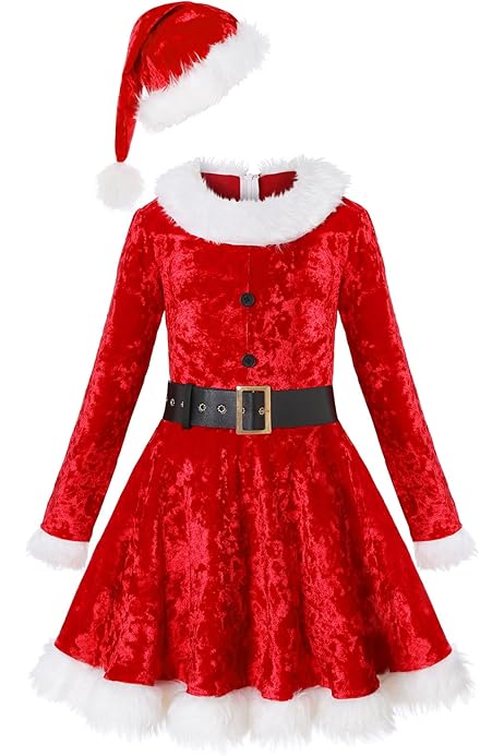 disfraz de santa claus para niñas