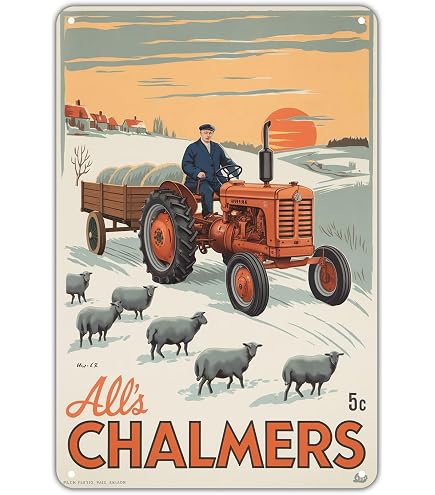 Insegna In Metallo Vintage Allis Chalmers – Poster Latta Tractor Farm, 20x30 Cm, Decorazione Da Parete Retrò