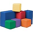 ECR4Kids SoftZone Toddler Foam Building Blocks, Foam Playset, Assorted, 7-Piece