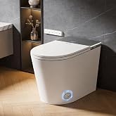 BAYTINA Smart Toilet with Bidet Bulit in, Auto Open/Close Lid, Heated Seat, Dryer, Night Light, Dual Auto Flush, Foot Sensor, Modern Elongated One-Piece Toilet for Bathrooms