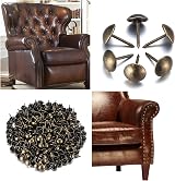 Yibaijia 320 Pcs Upholstery Nails Bronze Antique Push Studs 11x17 MM view 7