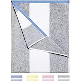 HENBAY Fluffy Oversized Beach Towel - Plush Thick Large 70 x 35 Inch Cotton Pool Towel, Grey Striped Quick Dry Swimming Caban