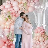 Netnology Pink Balloon Arch Kit 122pcs Pastel Nude Pink Garland 18in view 8