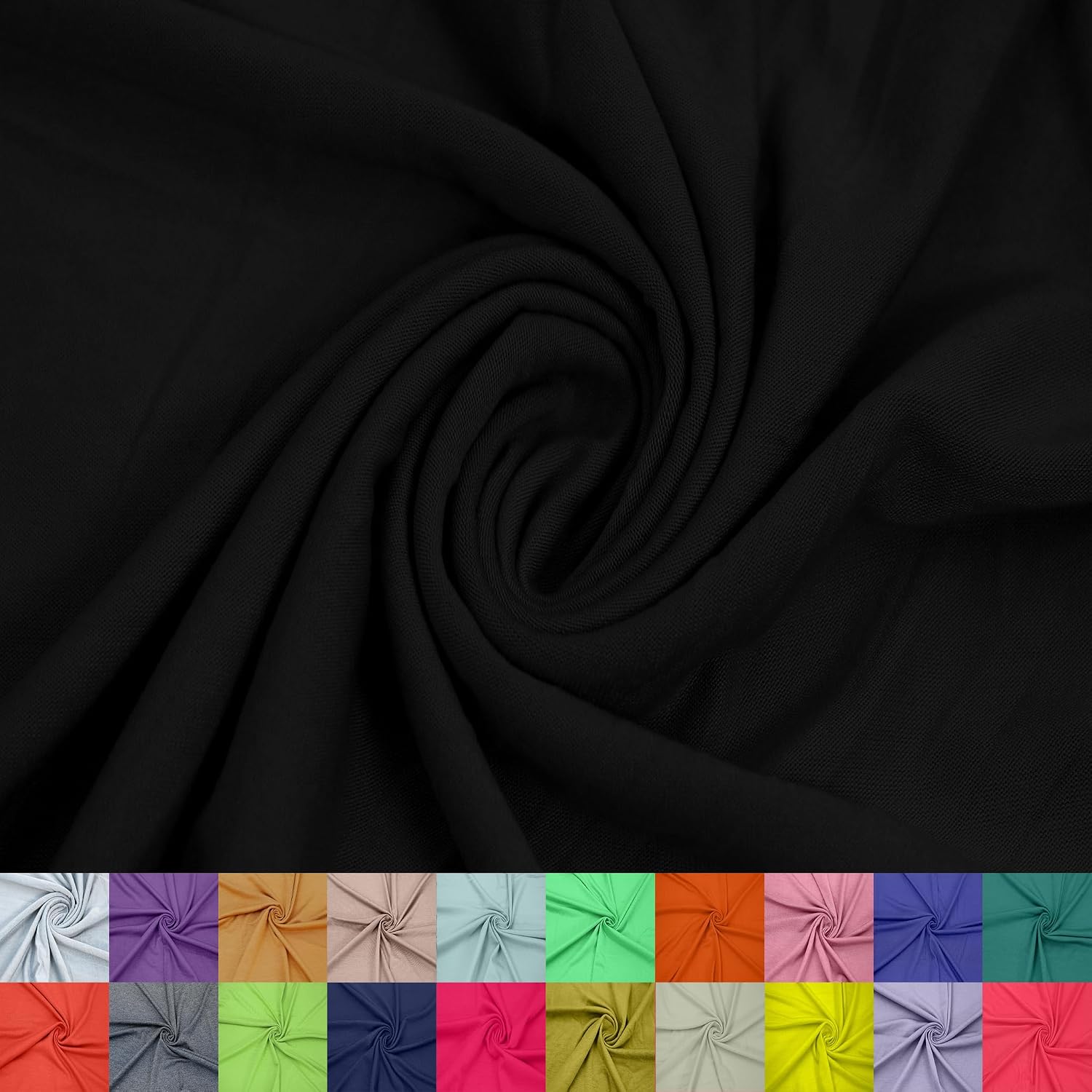 60" Wide Rayon Spandex Jersey Knit Fabric by The Yard - 4-Way Stretch, 200GSM, Medium Weight -Soft & Breathable - Apparel, Accessories, Maternity & Decorations