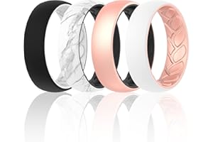 ThunderFit Silicone Wedding Bands for Women, 2 Layer - 5.5mm Width - 2mm Thick