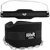 Hawk Fitness Dip Belt With Chain For Men & Women Dipping Pull Up Belt Crossfit Weight Lifting Training Gym Bodybuilding Weigh